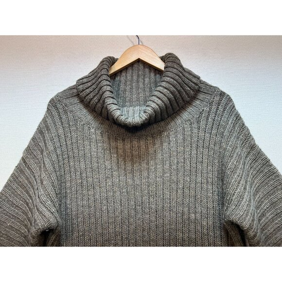 Soft Surroundings Womens Wool Turtleneck Pullover Sweater Ribbed Knit Sz L Brown - Picture 4 of 10